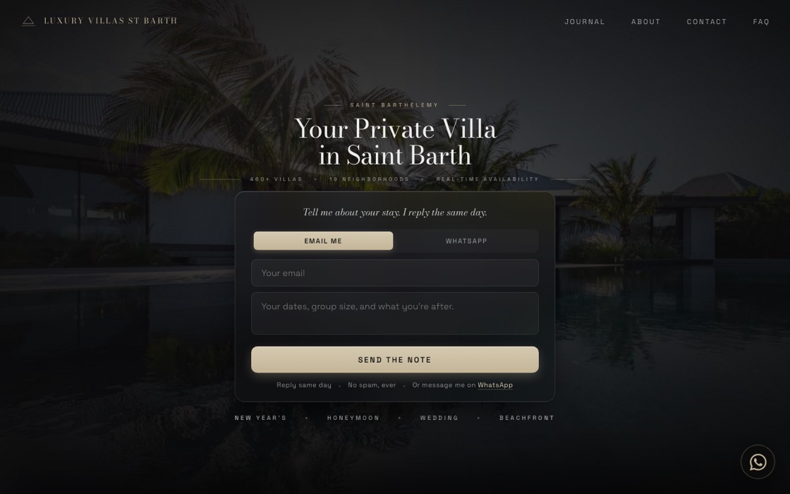 Page d'accueil de luxuryvillasstbarth.com