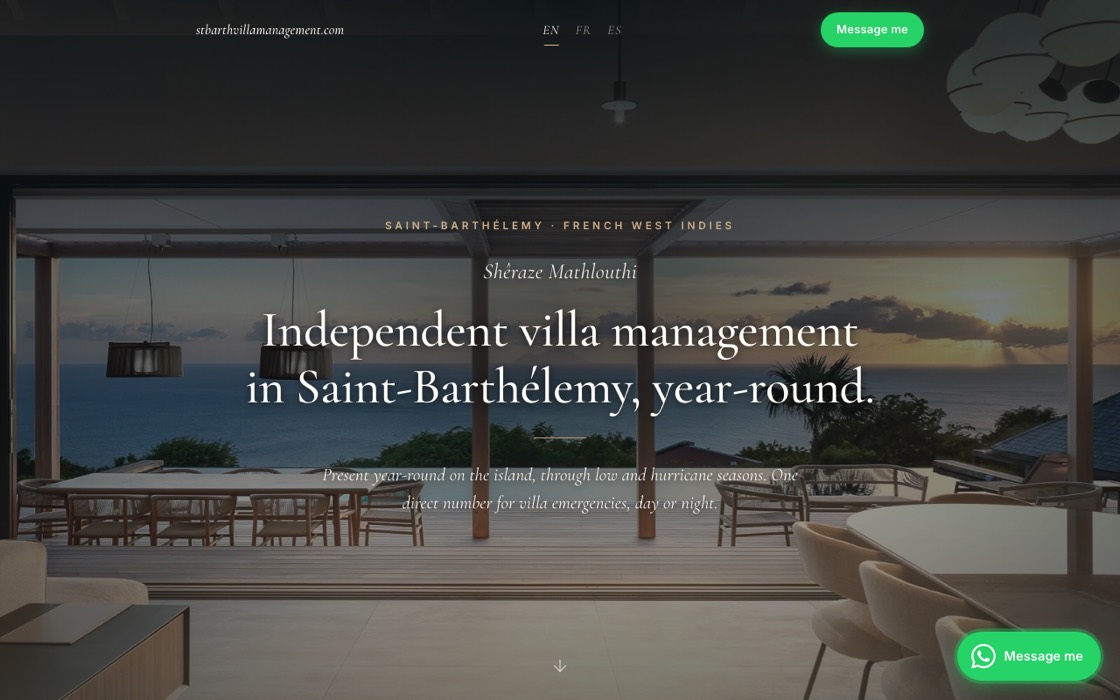 Page d'accueil de stbarthvillamanagement.com